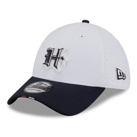 Men's New Era  White/Navy Houston Texans 2025 NFL Training Camp 39THIRTY Flex Hat