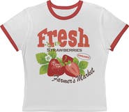 Monster Digital Fresh Strawberries Graphic Ringer T-Shirt