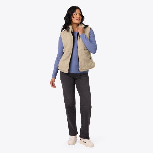 Mobile Warming Upland Heated High-pile Fleece Vest In Brown