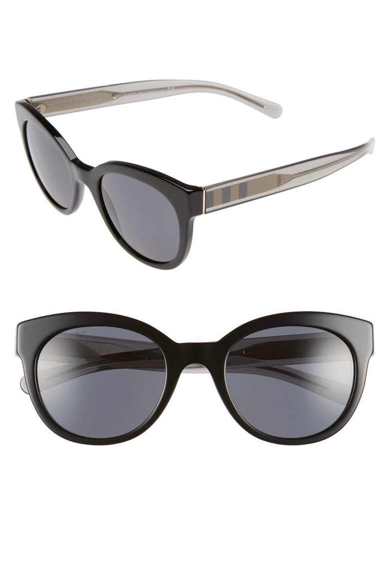 52mm Retro Sunglasses, Main, color, BLACK