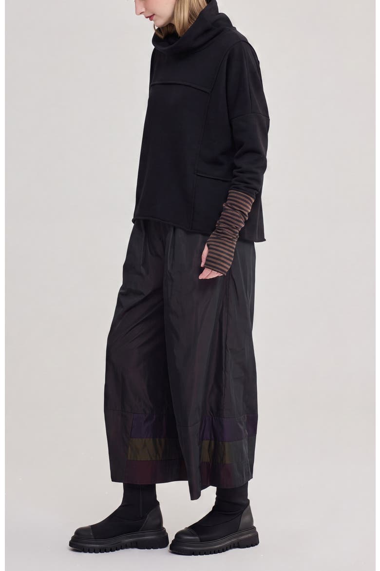 Carmen Cowl Neck Knit Top, Alternate, color, Black