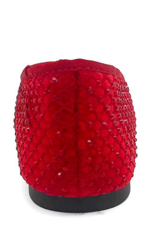 Reaction Kenneth Cole Palmer Mesh Rhinestone Diamond Mesh Ballet Flat In Red