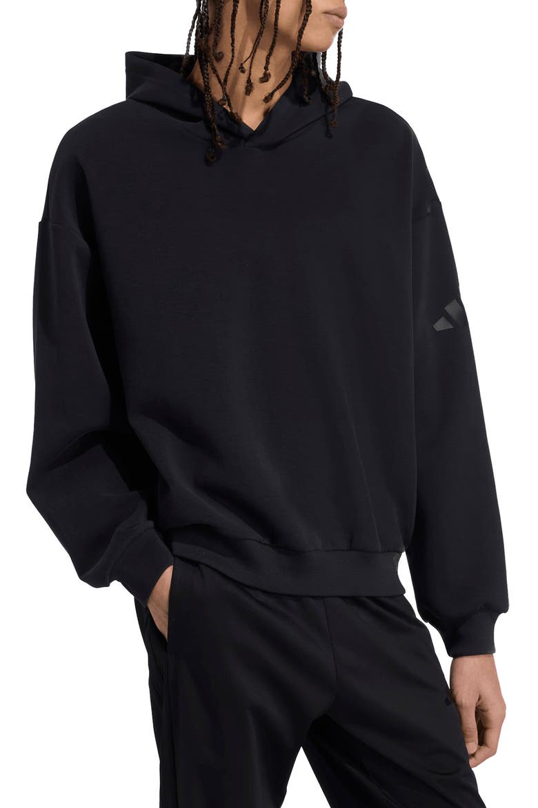 Performance Graphic Hoodie, Main, color, BLACK