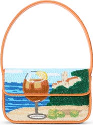 STAUD Tommy Beaded Shoulder Bag