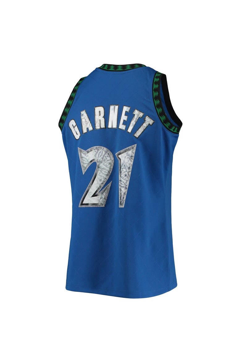 Men's Mitchell & Ness Kevin Garnett Blue Minnesota Timberwolves 2003/04 Hardwood Classics NBA 75th Anniversary Diamond Swingman Jersey, Alternate, color, Blue