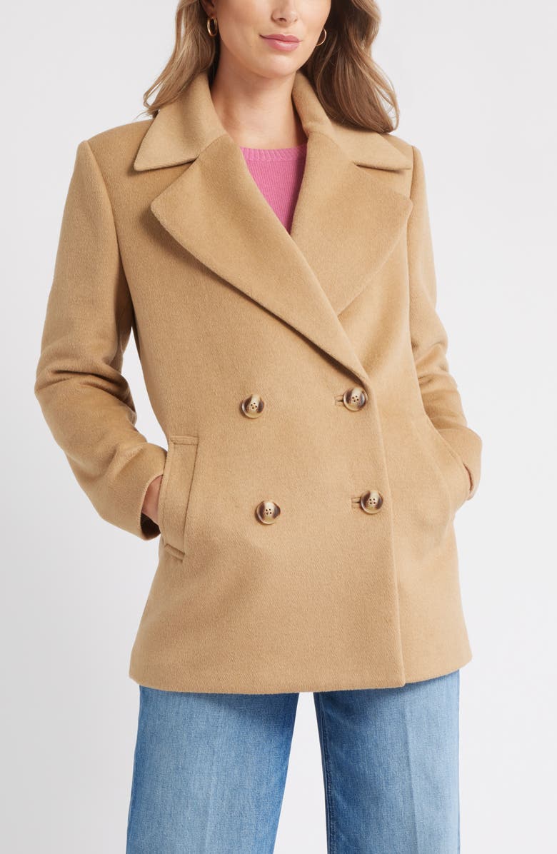 Caslon<sup>®</sup> Wool Blend Peacoat, Alternate, color, Camel