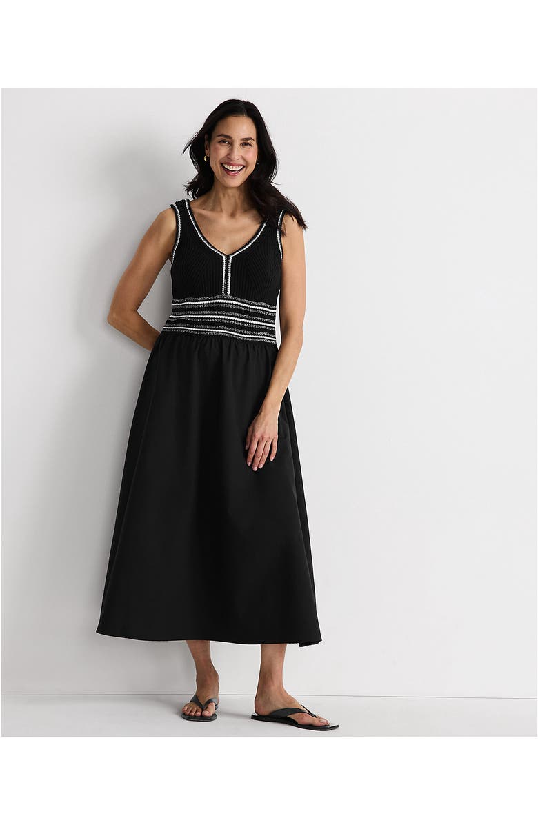 Lands' End Duet Vneck Sweater Dress, Alternate, color, 