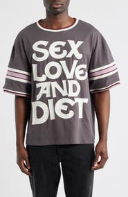 DIET STARTS MONDAY Sex, Love & Diet Oversize Graphic T-Shirt