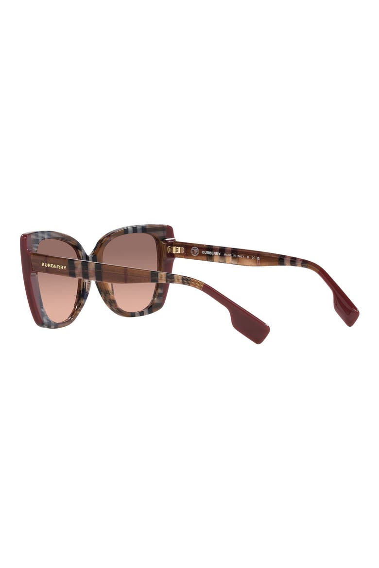 Meryl 54mm Gradient Cat Eye Sunglasses, Alternate, color, BORDEAUX
