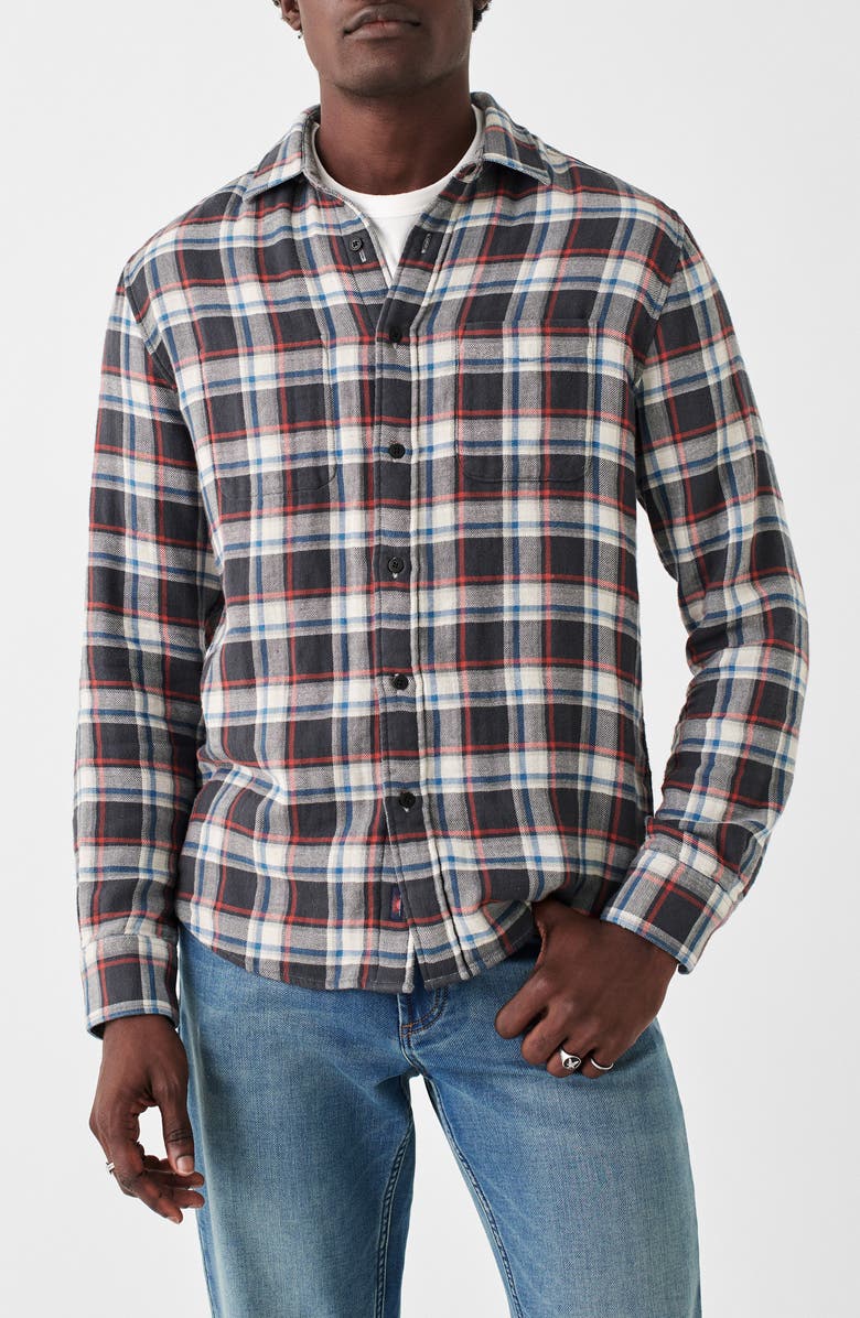 Faherty The Reversible Plaid Knit Organic Cotton Button-Up Shirt, Alternate, color,