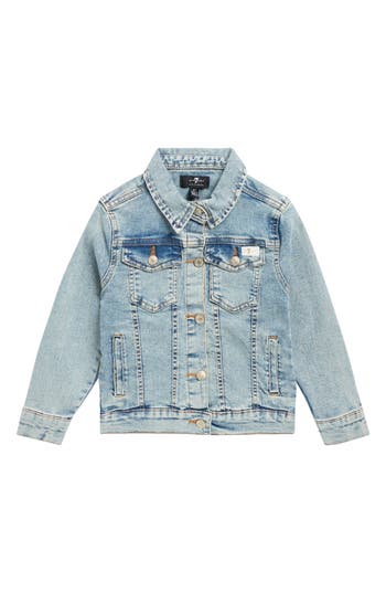 7 For All Mankind Kids' Denim Jacket In Blue