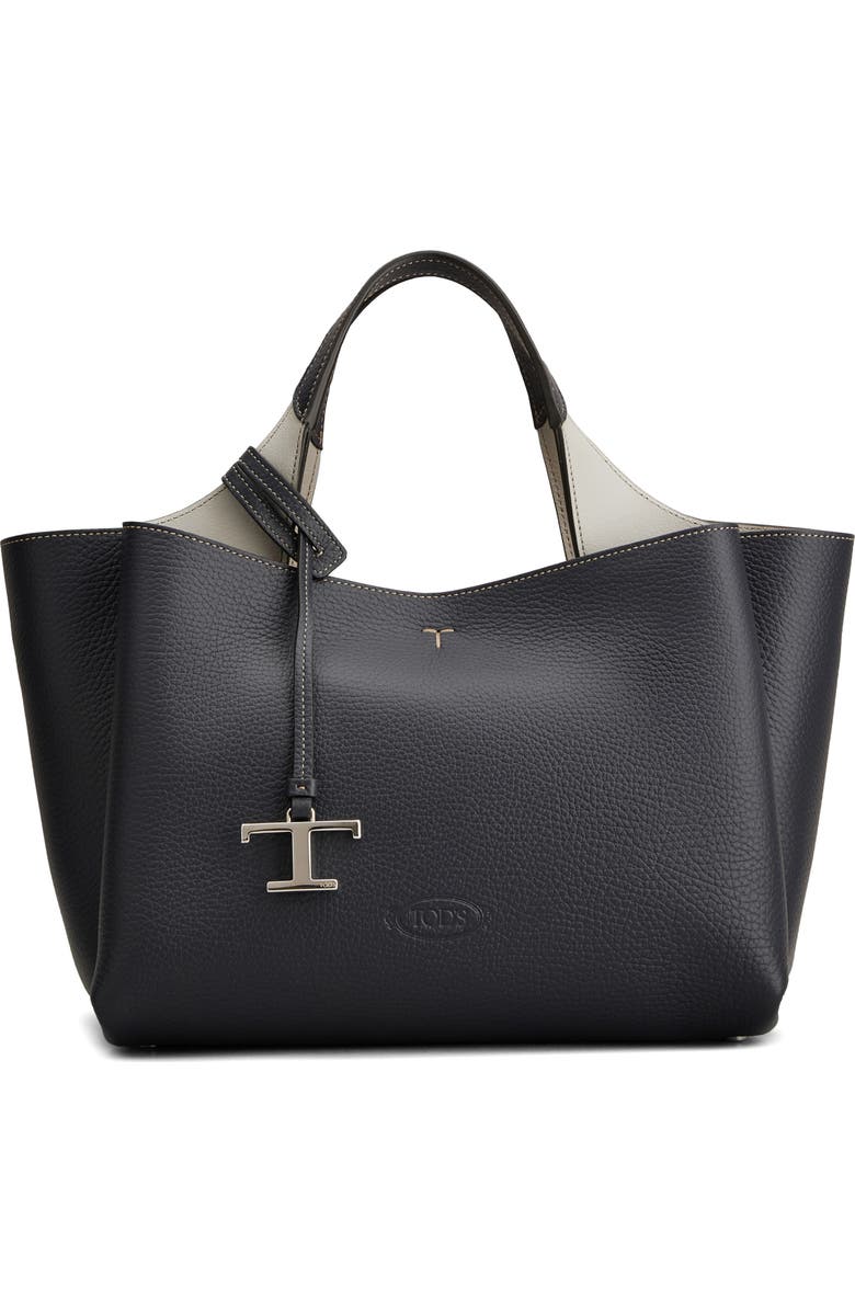 Tod's Mini Leather Tote, Main, color, Galassia Sc/ Gabbiano
