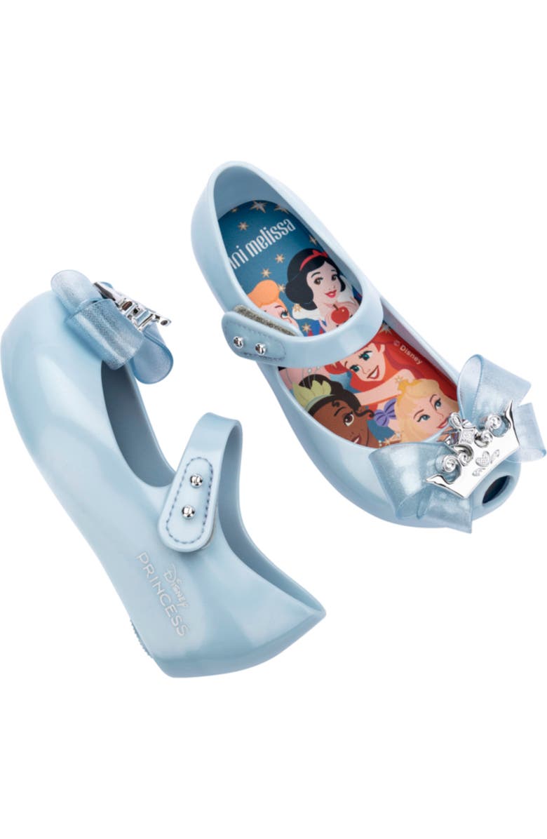 Mini Melissa Kids' Disney Princess Mary Jane Flat, Alternate, color, Pearly Blue