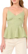 1.STATE Tie Back Peplum Camisole
