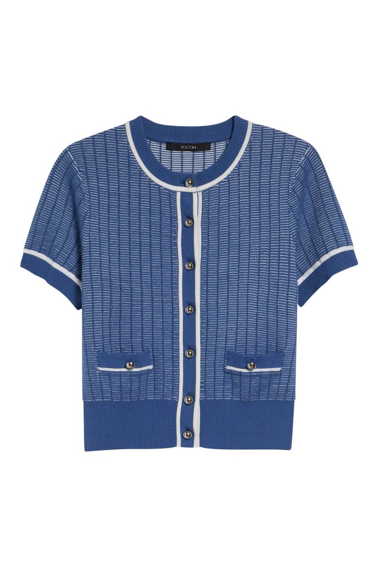 Patra Short Sleeve Cardigan, Alternate, color, OCEAN OPTIC MULTI