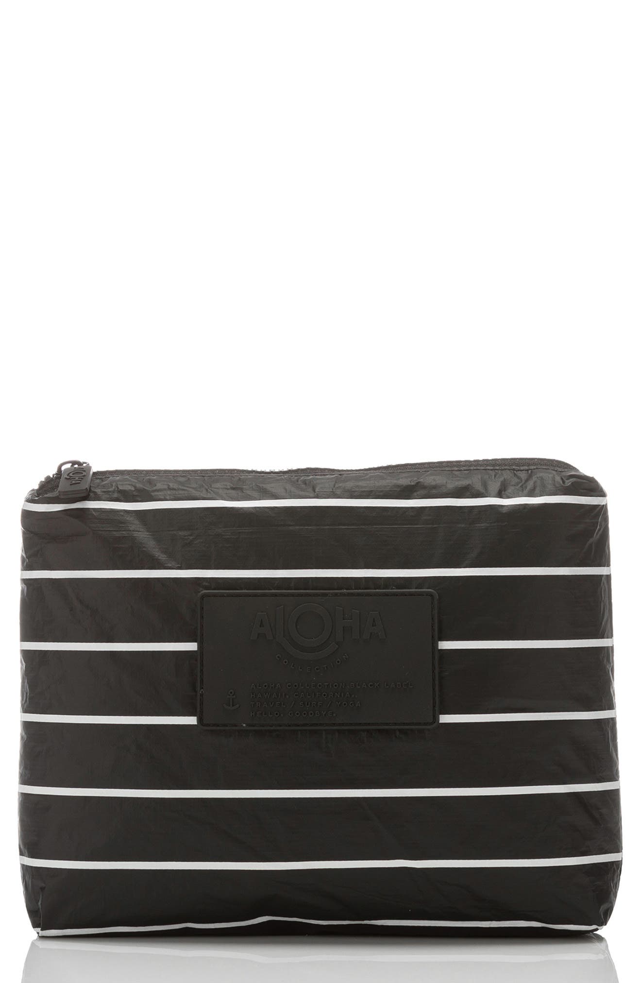 Aloha Collection Small Pinstripe Water Resistant Tyvek® Zip Pouch