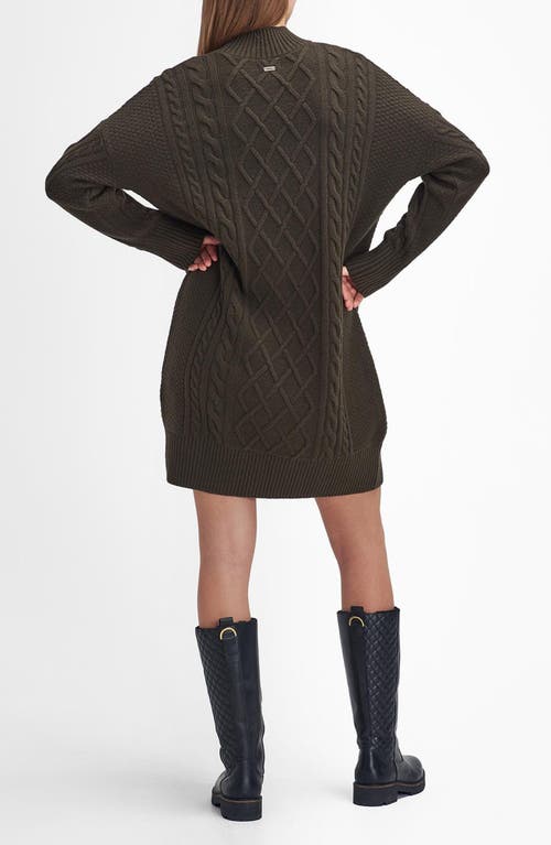 Barbour Clarence Long Sleeve Wool Blend Sweater Dress In Green
