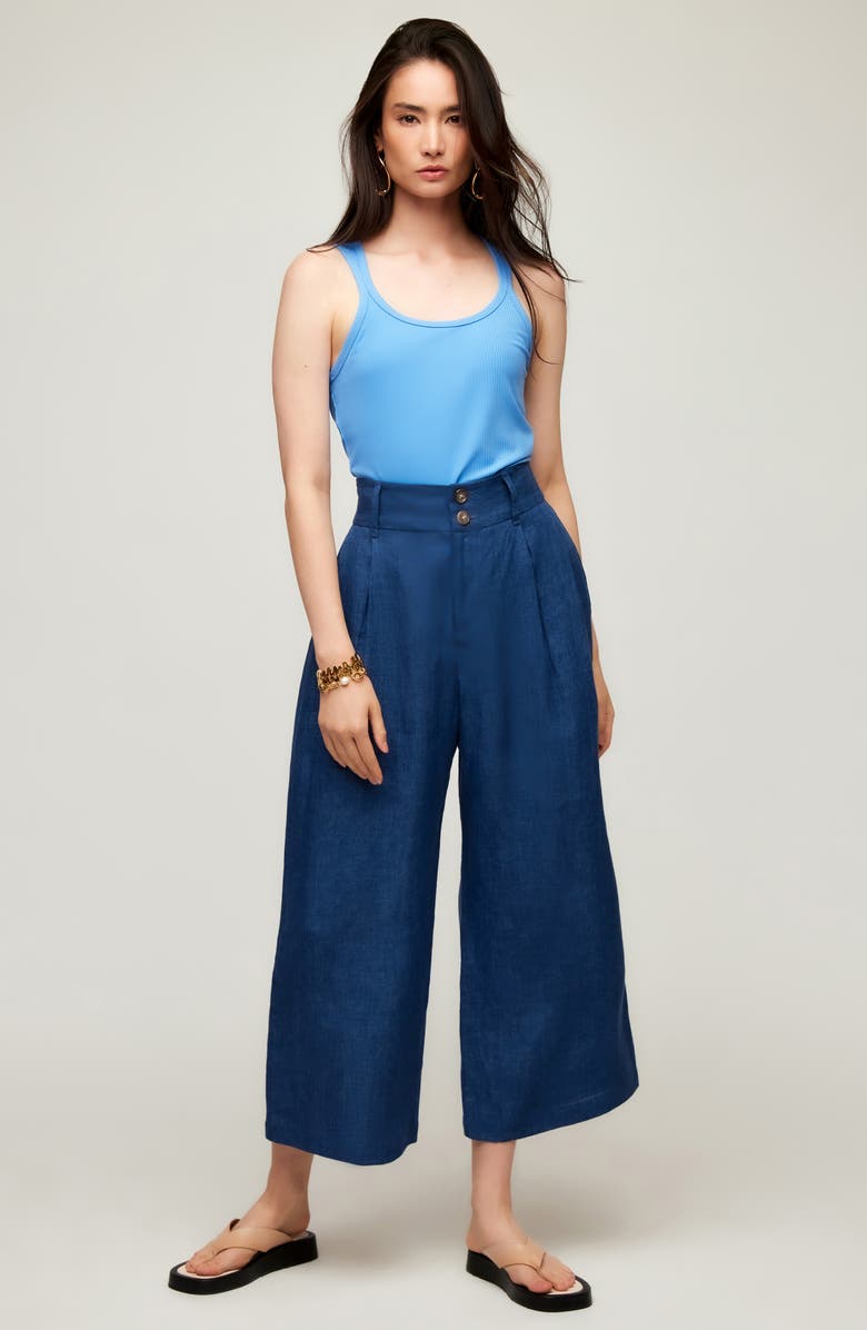 FIFTEEN TWENTY Sadie Linen Crop Wide Leg Pants, Alternate, color, 