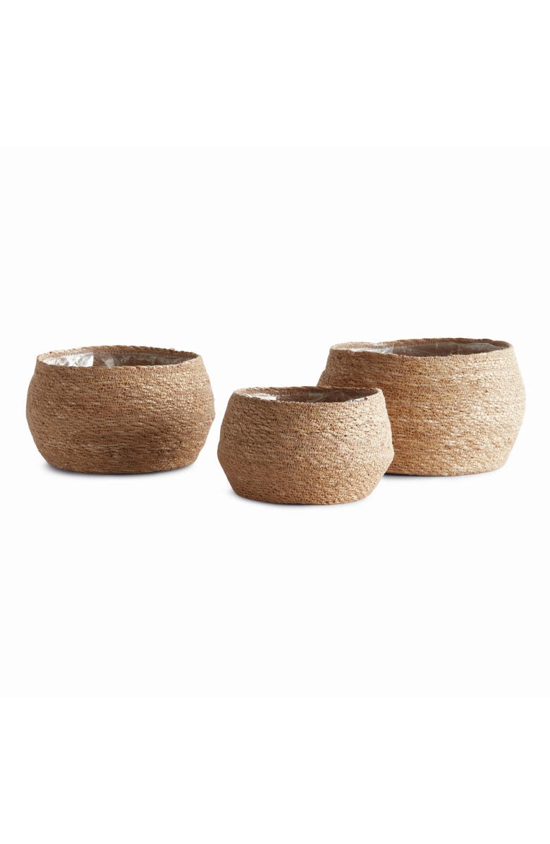 Napa Home & Garden Seagrass Round Tapered Baskets, Set of 3 - Natural Color, Main, color, Brown