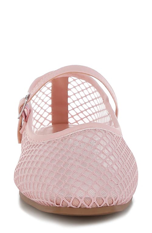 London Rag Averona Mesh Mary Jane Flats In Pink