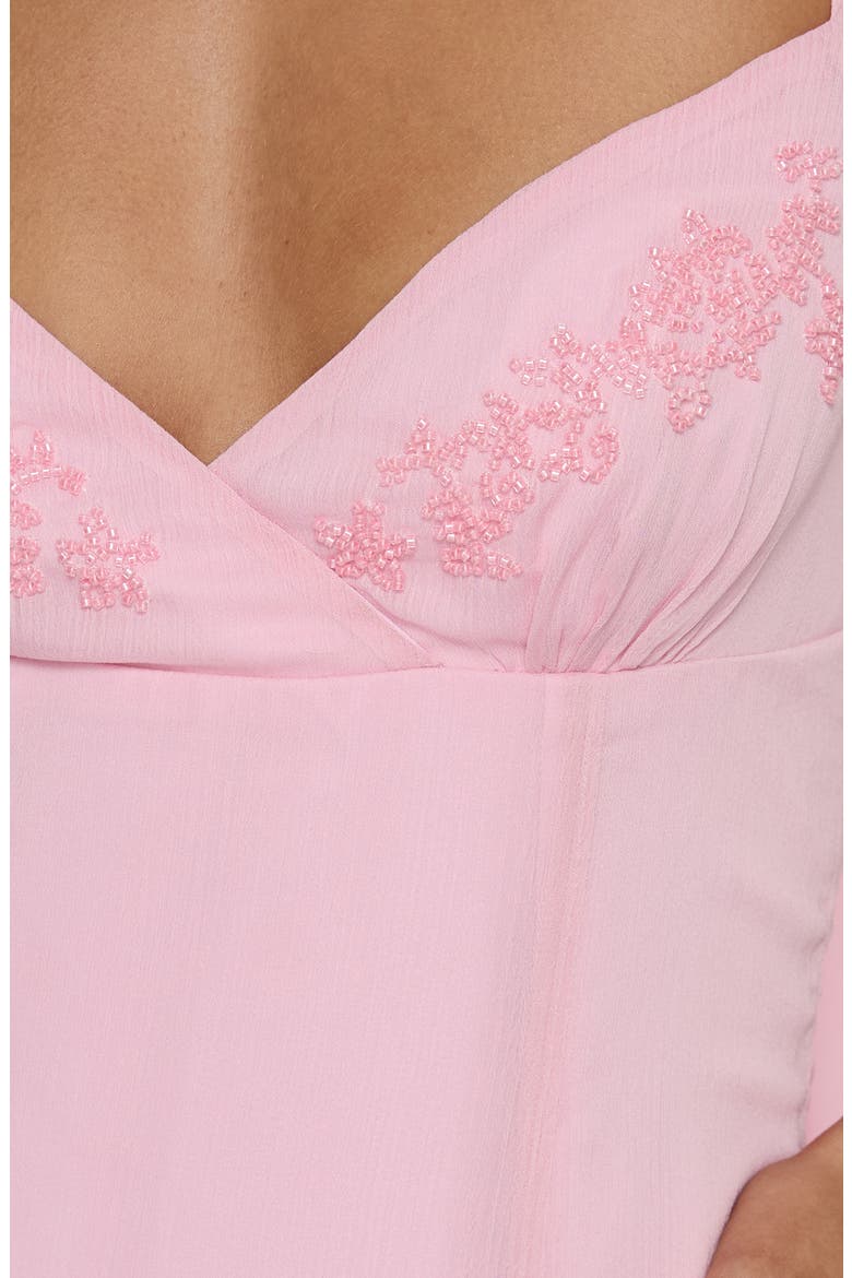 Jadira Scarf Tie Back Sleeveless Gown, Alternate, color, LIGHT PINK