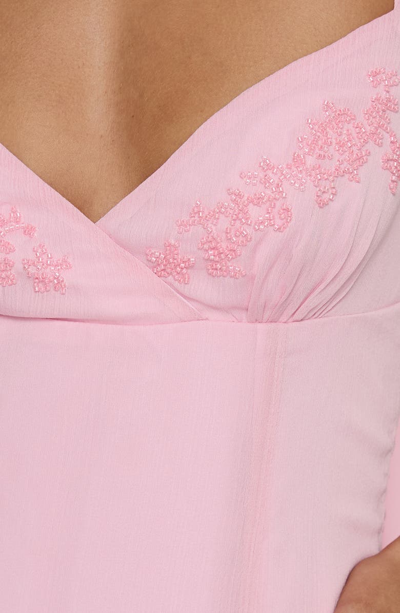 Princess Polly Jadira Scarf Tie Back Sleeveless Gown, Alternate, color, Light Pink