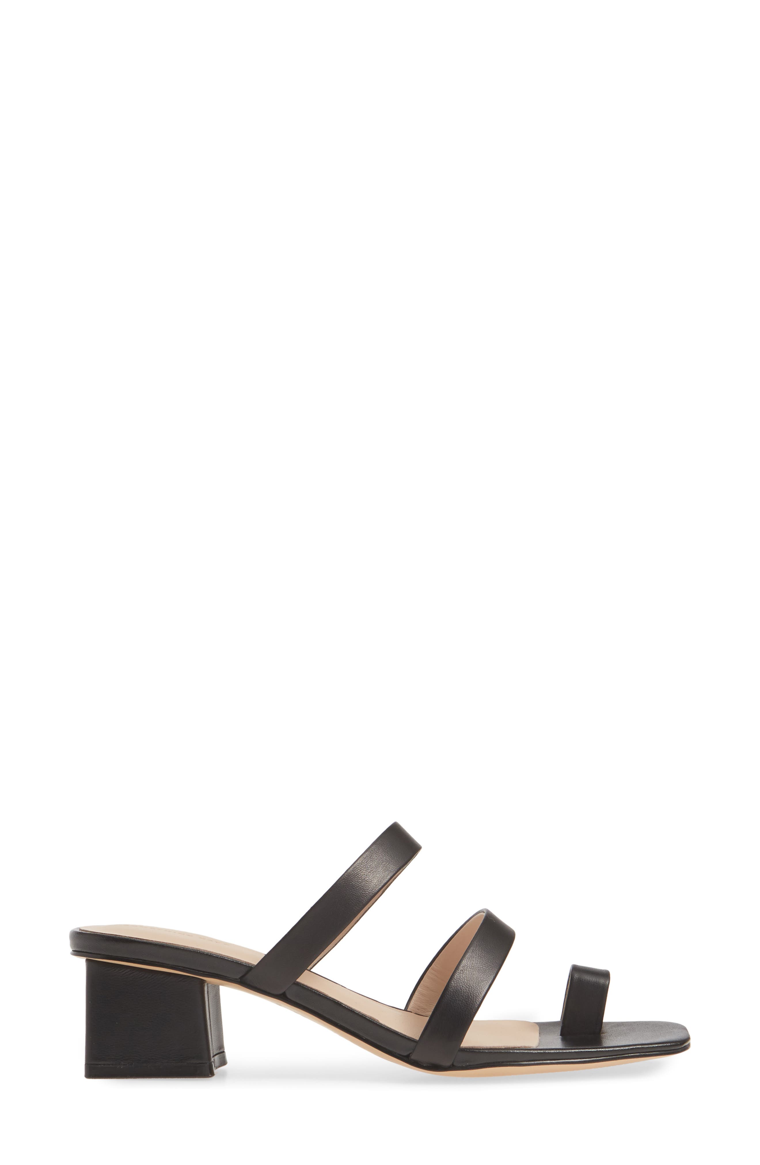 Carly Block Heel Sandal (Nordstrom Exclusive), Alternate, color, BLACK LEATHER