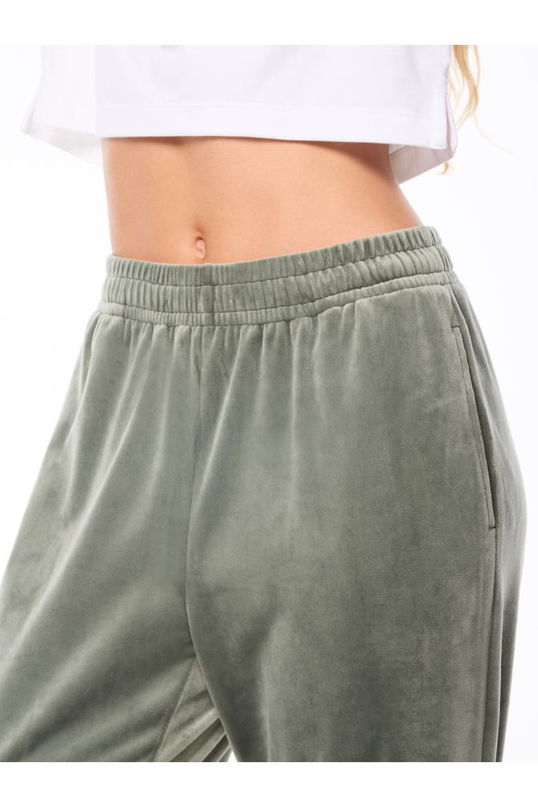 Nuvola Velour Track Pant, Alternate, color, AGAVE GREEN