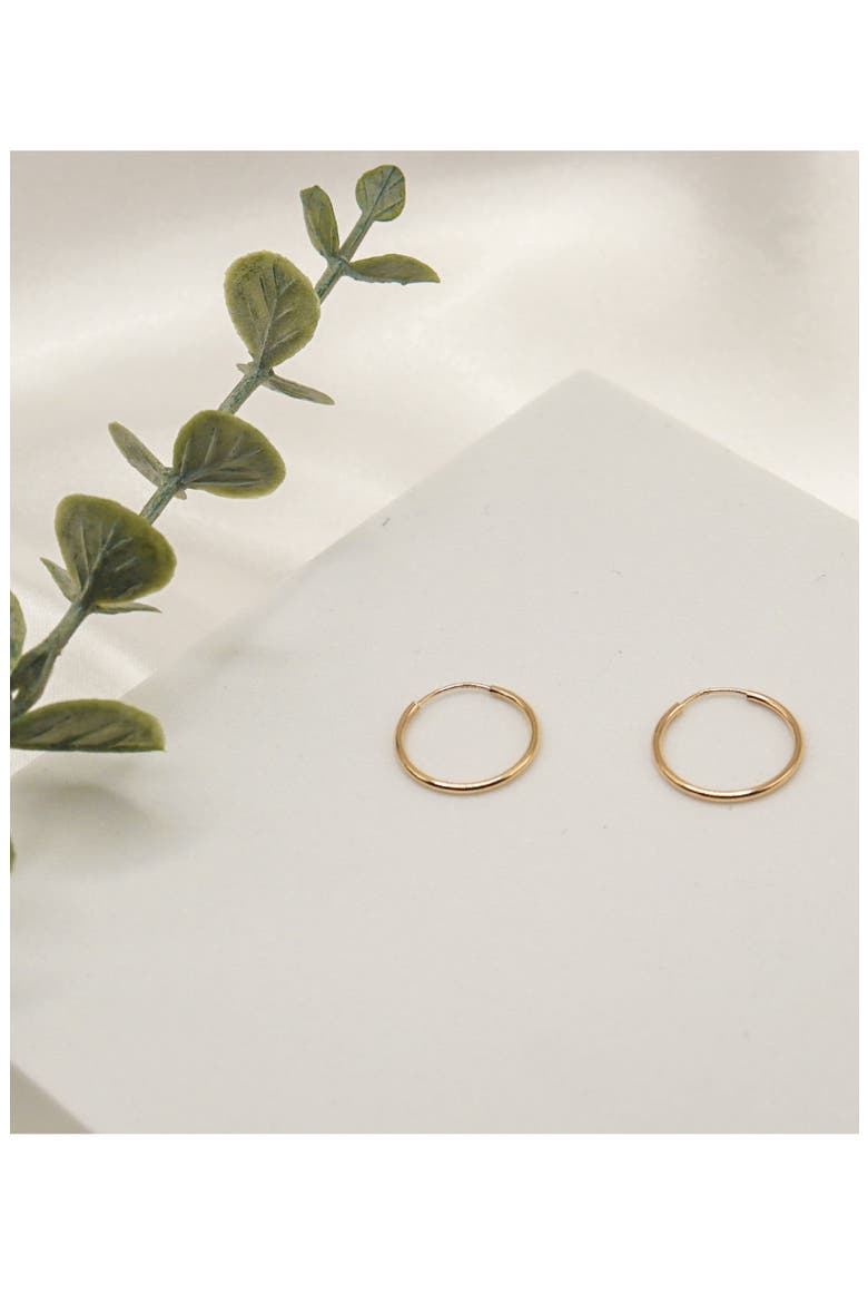 14K Yellow Gold Endless Hoop Earrings, Alternate, color, GOLD
