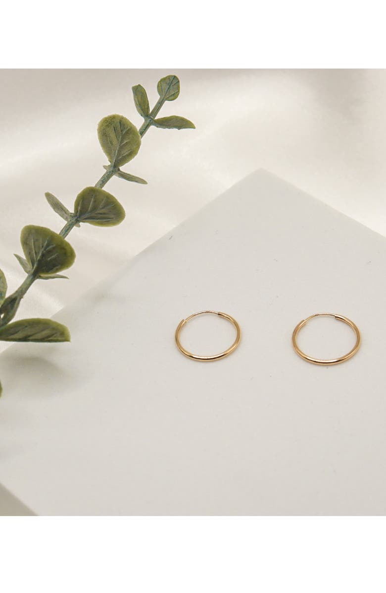 BEST SILVER 14K Yellow Gold Endless Hoop Earrings, Alternate, color, Gold