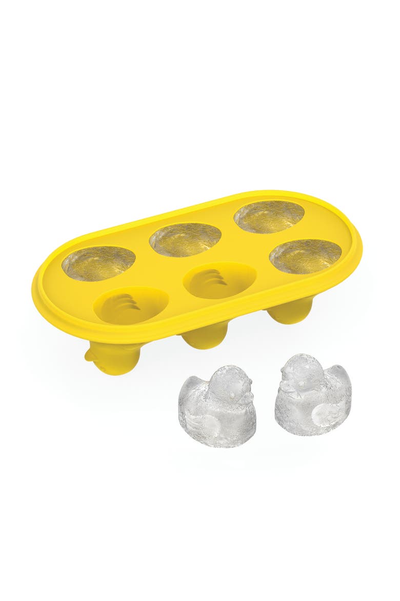 Quack the Ice Silicone Ice Cube Tray, Alternate, color, Yellow