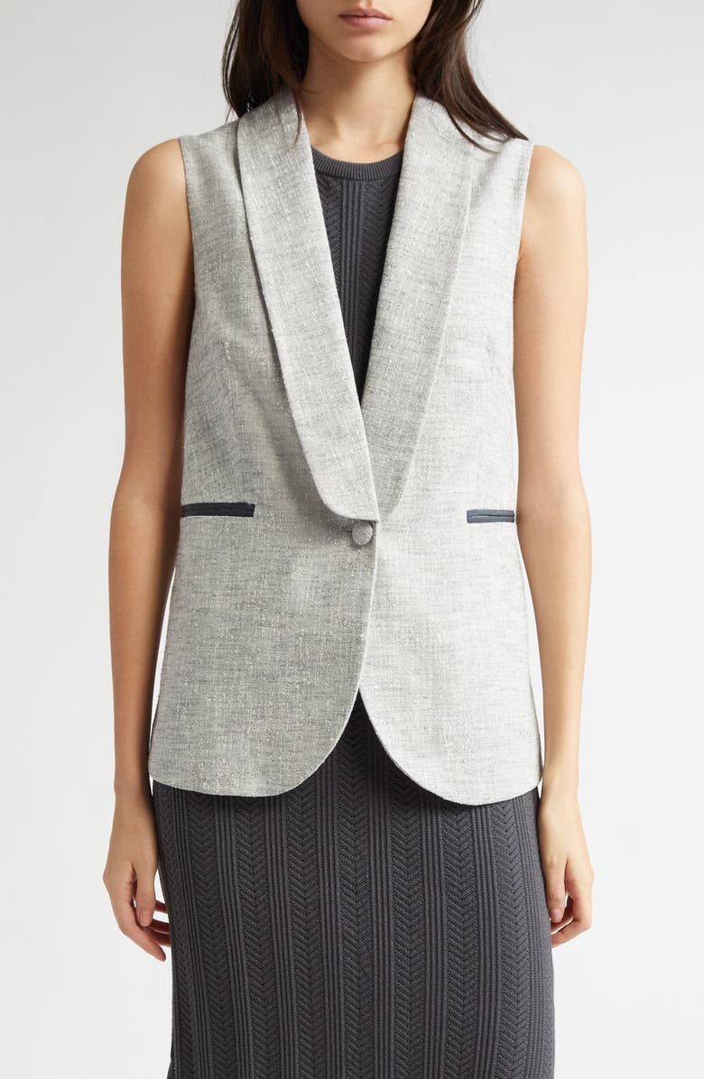 Eleventy Shawl Collar Vest, Main, color, 