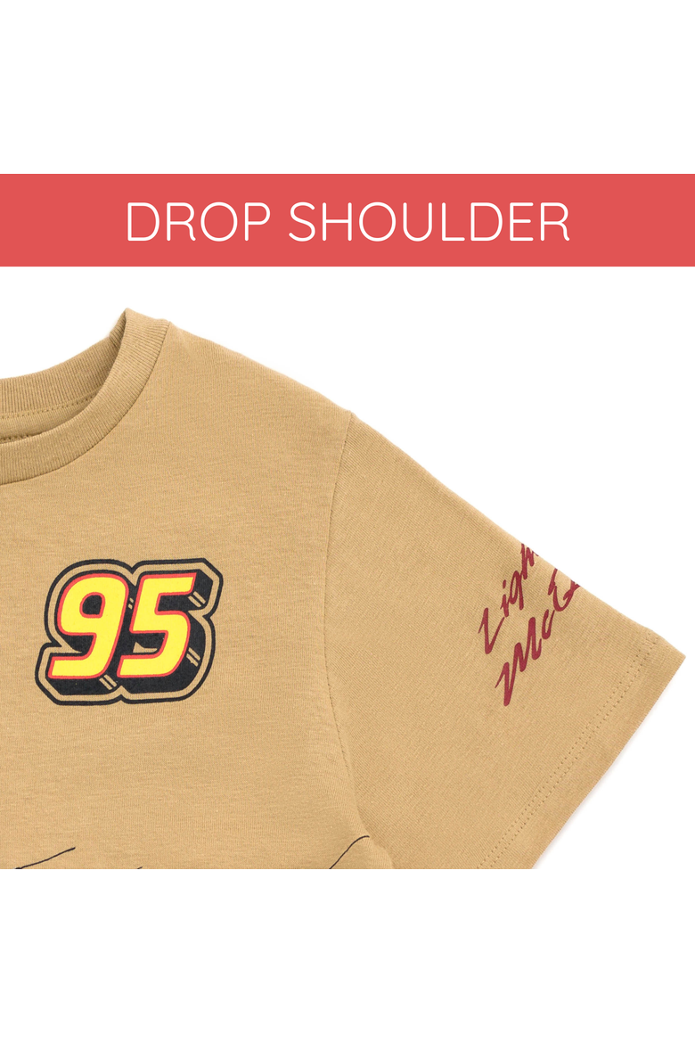 Cars Lightning McQueen Short Sleeve T-Shirt, Alternate, color, Tan Lightning McQueen