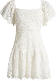 Chelsea28 Flutter Sleeve Lace Minidress
