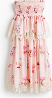 H&M Lace-trimmed Bandeau Dress