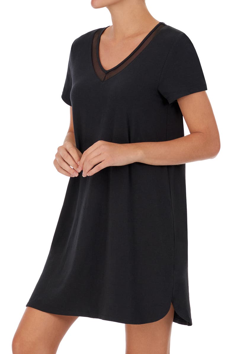 On Gossamer Mesh Trim Nightgown, Alternate, color,