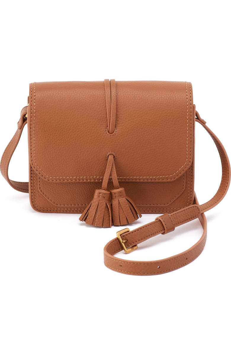 HOBO Small Eden Leather Crossbody Bag, Main, color, Warm Honey