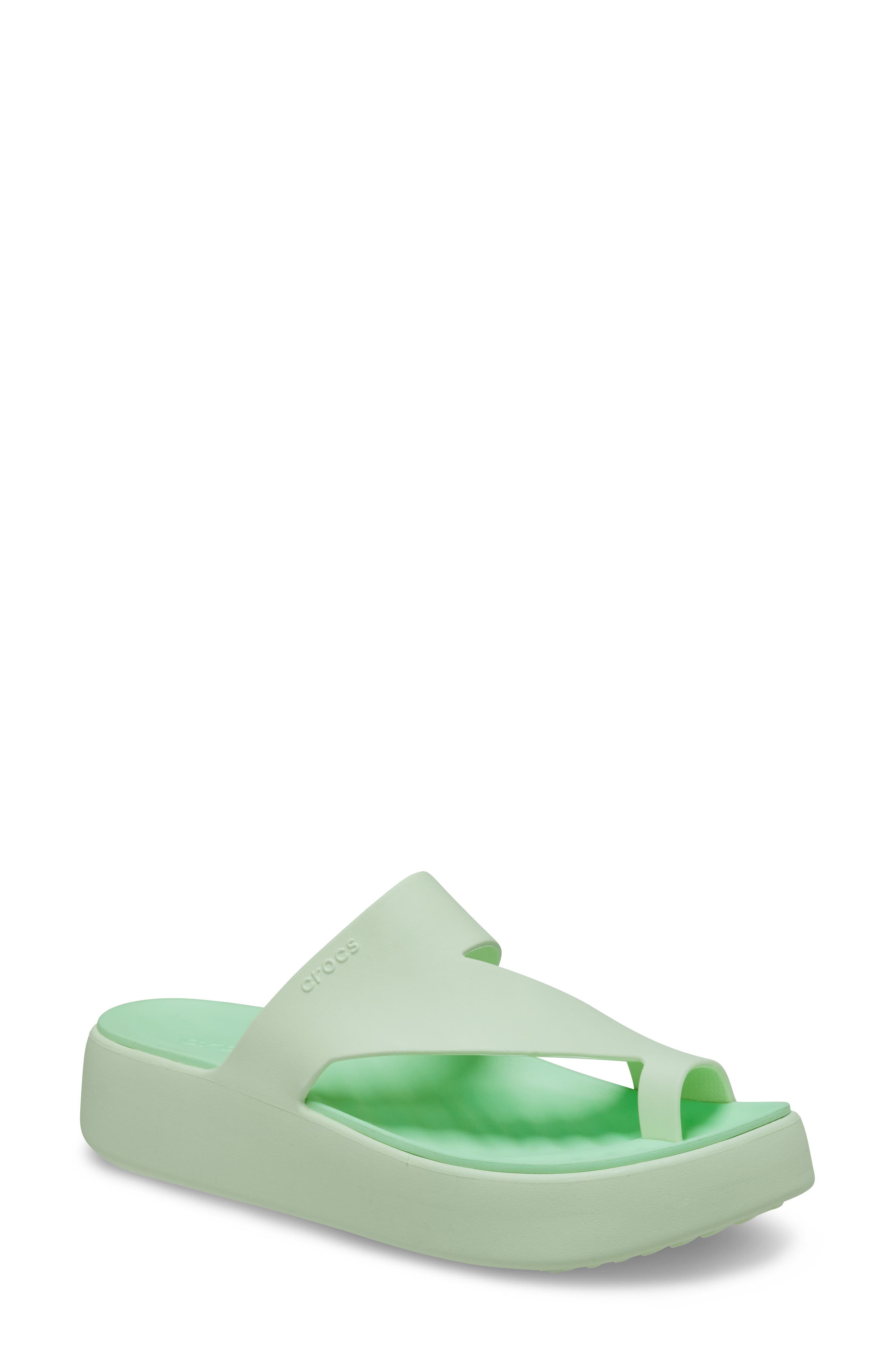 CROCS Getaway Toe Loop Waterproof Platform Sandal, Main, color, Jade Tint