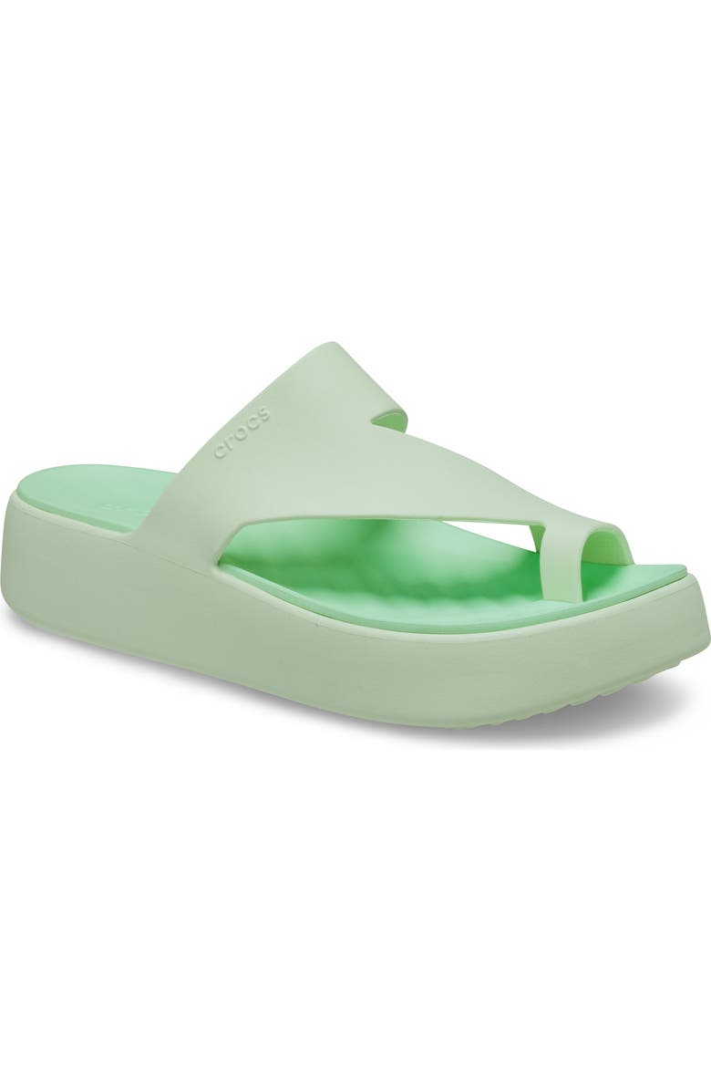 CROCS Getaway Toe Loop Waterproof Platform Sandal, Main, color, Jade Tint