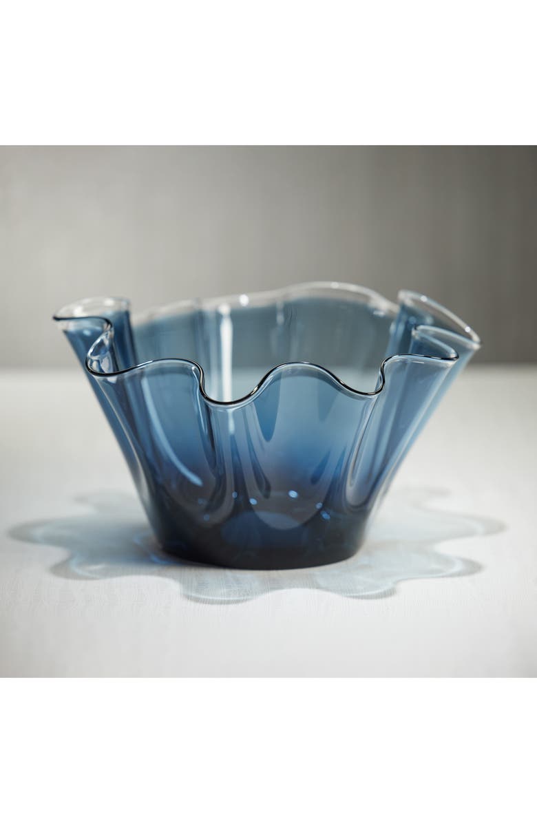 Zodax Vellerti Wave Glass Bowl, Alternate, color, Blue
