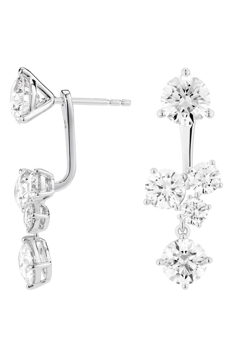 LIGHTBOX 3.29-Carat Lab Created Diamond Cluster Earring Enhancer, Alternate, color,