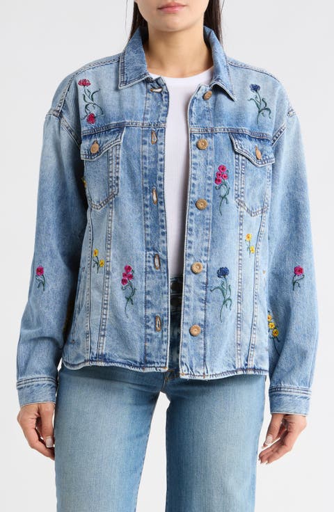 Embroidered Denim Trucker Jacket