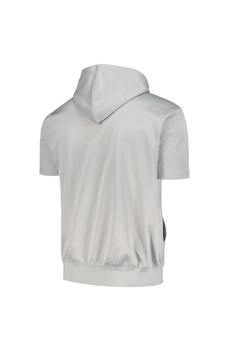 FANATICS Men's Fanatics Branded Silver/Gold Denver Nuggets Short Sleeve Pullover Hoodie, Alternate, color,