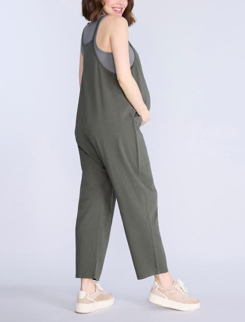 Motherhood Maternity Sleeveless Relaxed Fit Maternity Jumpsuit In Animal Print
