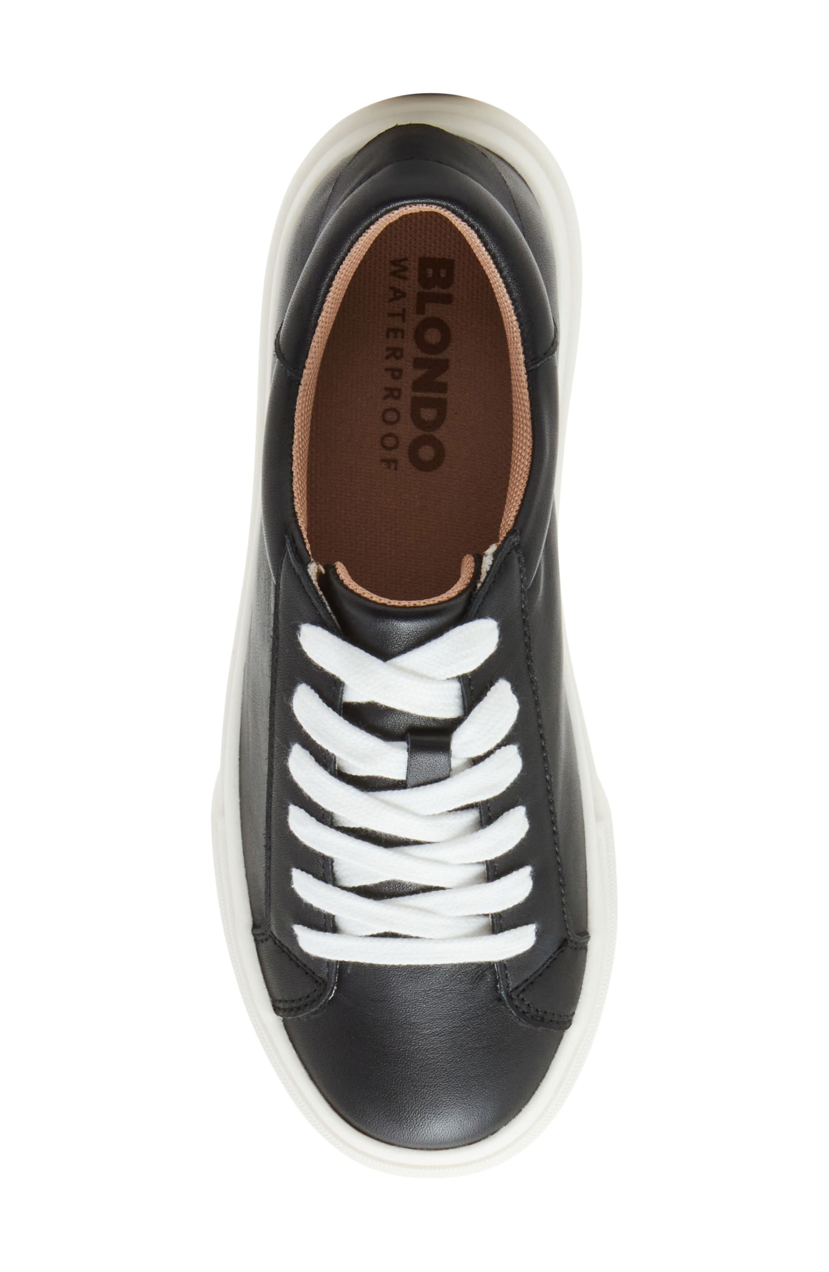 Blondo Venna Waterproof Sneaker, Alternate, color, Black Leather