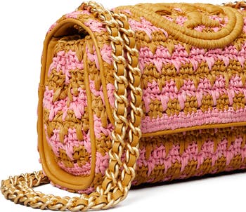 Small Fleming Soft Raffia Crochet Convertible Shoulder Bag