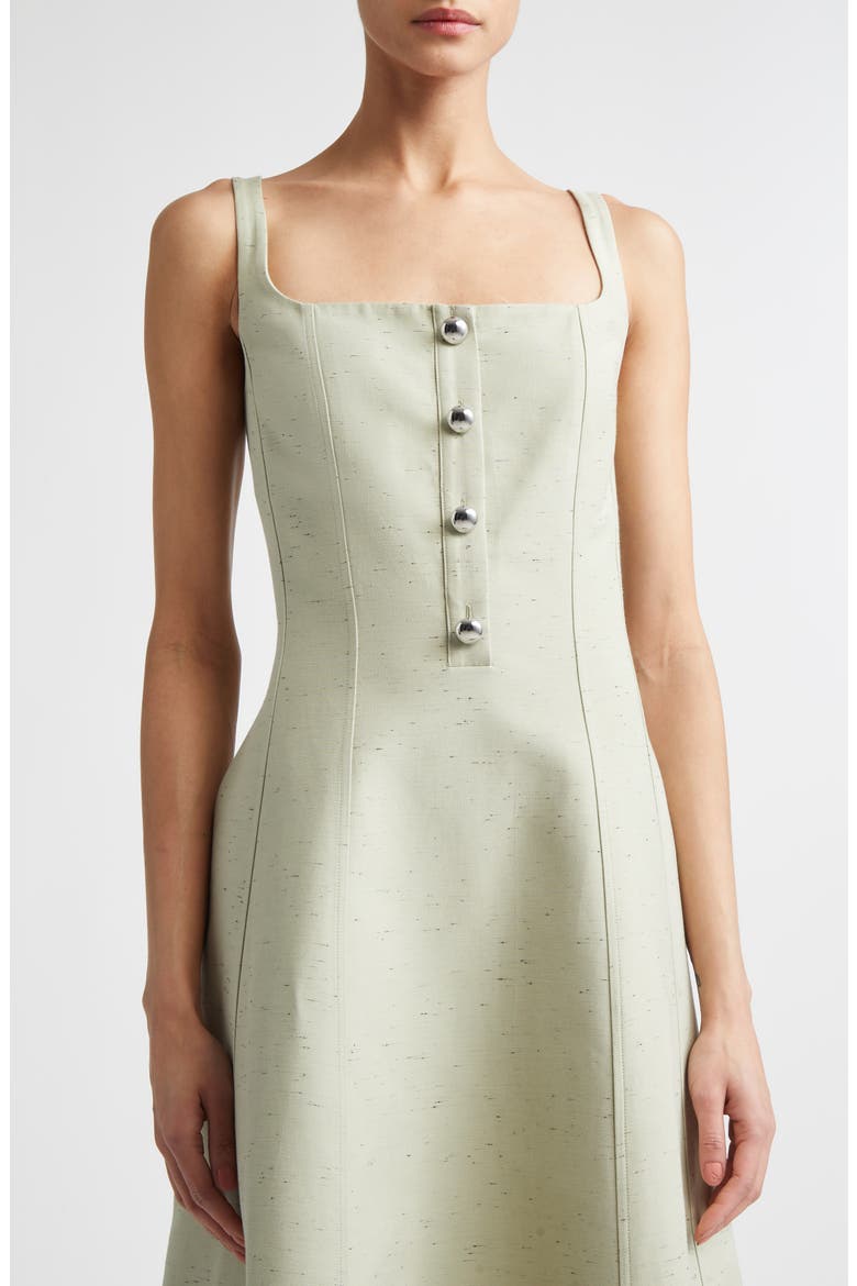 Orrie Sleeveless Cotton Blend Midi Dress, Alternate, color, GREEN LILY