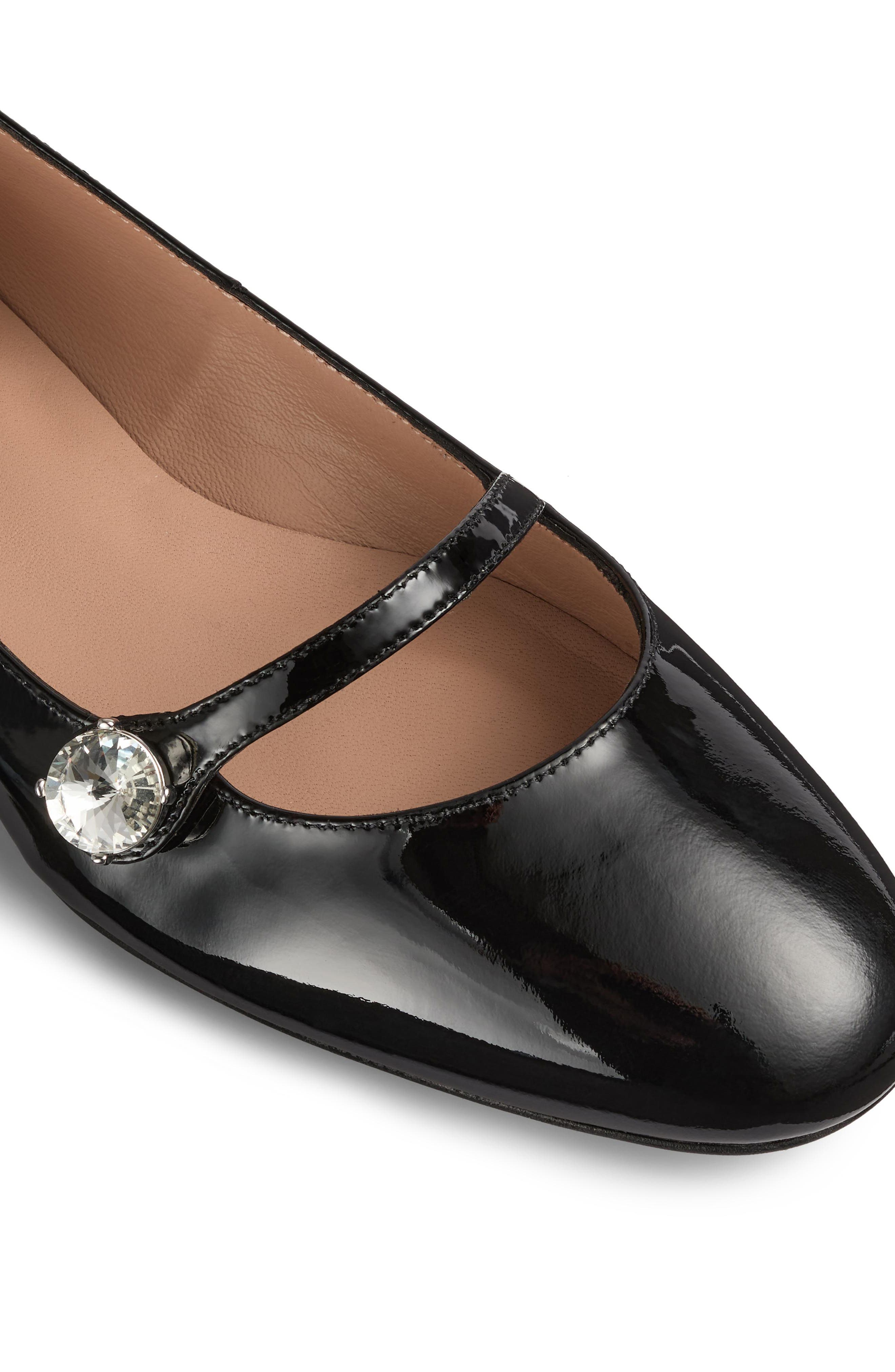 LK Bennett Crystal Button Flat, Alternate, color, 