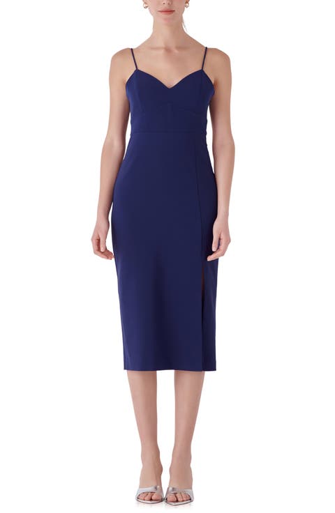 Strappy Midi Sheath Dress