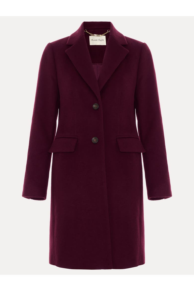 Lydia Wool Coat, Alternate, color, Burgundy